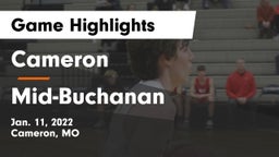 Cameron  vs Mid-Buchanan  Game Highlights - Jan. 11, 2022