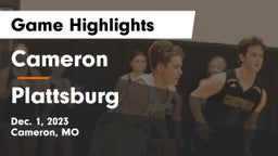 Cameron  vs Plattsburg  Game Highlights - Dec. 1, 2023