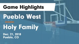 Pueblo West  vs Holy Family  Game Highlights - Dec. 21, 2018