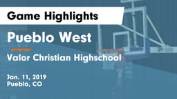 Pueblo West  vs Valor Christian Highschool Game Highlights - Jan. 11, 2019