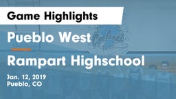 Pueblo West  vs Rampart Highschool Game Highlights - Jan. 12, 2019