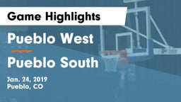 Pueblo West  vs Pueblo South Game Highlights - Jan. 24, 2019
