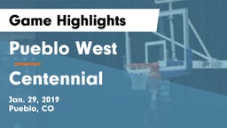 Pueblo West  vs Centennial Game Highlights - Jan. 29, 2019