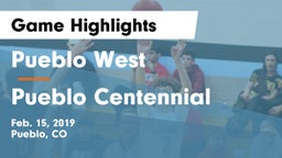 Pueblo West  vs Pueblo Centennial Game Highlights - Feb. 15, 2019