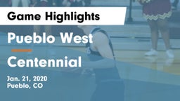 Pueblo West  vs Centennial  Game Highlights - Jan. 21, 2020
