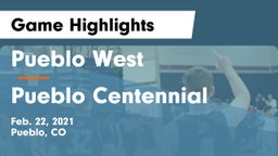 Pueblo West  vs Pueblo Centennial Game Highlights - Feb. 22, 2021