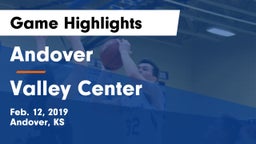 Andover  vs Valley Center  Game Highlights - Feb. 12, 2019