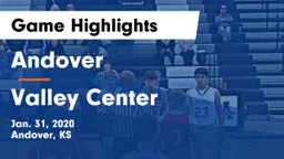 Andover  vs Valley Center  Game Highlights - Jan. 31, 2020