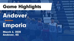 Andover  vs Emporia  Game Highlights - March 6, 2020