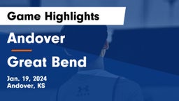 Andover  vs Great Bend Game Highlights - Jan. 19, 2024