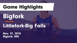 Bigfork  vs Littlefork-Big Falls  Game Highlights - Nov. 27, 2018