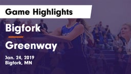 Bigfork  vs Greenway  Game Highlights - Jan. 24, 2019