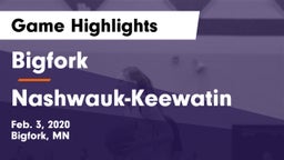 Bigfork  vs Nashwauk-Keewatin Game Highlights - Feb. 3, 2020