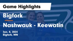 Bigfork  vs Nashwauk - Keewatin  Game Highlights - Jan. 8, 2024