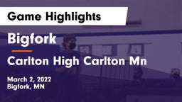 Bigfork  vs Carlton High Carlton Mn Game Highlights - March 2, 2022