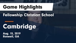 Fellowship Christian School vs Cambridge Game Highlights - Aug. 15, 2019