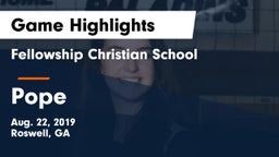 Fellowship Christian School vs Pope  Game Highlights - Aug. 22, 2019