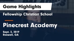 Fellowship Christian School vs Pinecrest Academy  Game Highlights - Sept. 3, 2019