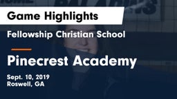 Fellowship Christian School vs Pinecrest Academy  Game Highlights - Sept. 10, 2019
