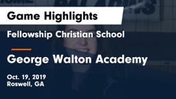 Fellowship Christian School vs George Walton Academy Game Highlights - Oct. 19, 2019