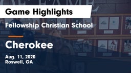 Fellowship Christian School vs Cherokee  Game Highlights - Aug. 11, 2020