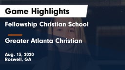 Fellowship Christian School vs Greater Atlanta Christian  Game Highlights - Aug. 13, 2020