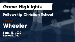 Fellowship Christian School vs Wheeler  Game Highlights - Sept. 10, 2020