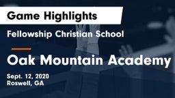Fellowship Christian School vs Oak Mountain Academy Game Highlights - Sept. 12, 2020