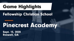 Fellowship Christian School vs Pinecrest Academy  Game Highlights - Sept. 15, 2020