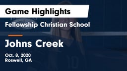 Fellowship Christian School vs Johns Creek  Game Highlights - Oct. 8, 2020