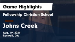 Fellowship Christian School vs Johns Creek  Game Highlights - Aug. 19, 2021
