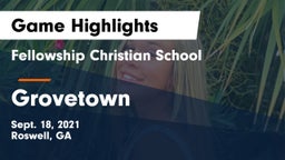 Fellowship Christian School vs Grovetown  Game Highlights - Sept. 18, 2021