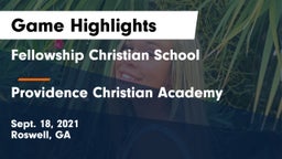 Fellowship Christian School vs Providence Christian Academy  Game Highlights - Sept. 18, 2021