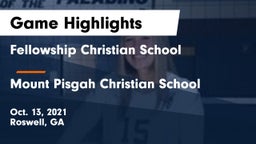 Fellowship Christian School vs Mount Pisgah Christian School Game Highlights - Oct. 13, 2021