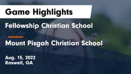 Fellowship Christian School vs Mount Pisgah Christian School Game Highlights - Aug. 15, 2022