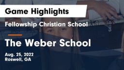 Fellowship Christian School vs The Weber School Game Highlights - Aug. 25, 2022
