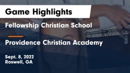 Fellowship Christian School vs Providence Christian Academy  Game Highlights - Sept. 8, 2022