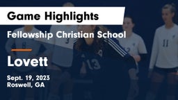Fellowship Christian School vs Lovett  Game Highlights - Sept. 19, 2023