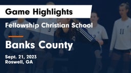 Fellowship Christian School vs Banks County  Game Highlights - Sept. 21, 2023