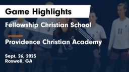 Fellowship Christian School vs Providence Christian Academy  Game Highlights - Sept. 26, 2023