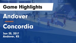 Andover  vs Concordia  Game Highlights - Jan 20, 2017