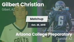 Matchup: Gilbert Christian vs. Arizona College Preparatory  2018