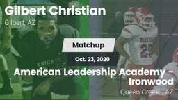 Matchup: Gilbert Christian vs. American Leadership Academy - Ironwood 2020