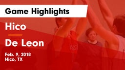 Hico  vs De Leon  Game Highlights - Feb. 9, 2018