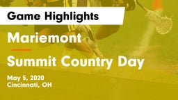 Mariemont  vs Summit Country Day Game Highlights - May 5, 2020