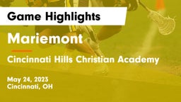 Mariemont  vs Cincinnati Hills Christian Academy Game Highlights - May 24, 2023