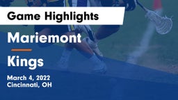 Mariemont  vs Kings  Game Highlights - March 4, 2022