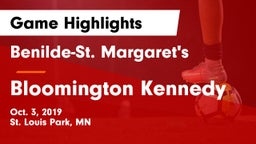 Benilde-St. Margaret's  vs Bloomington Kennedy  Game Highlights - Oct. 3, 2019