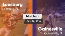 Matchup: Leesburg  vs. Gainesville  2016