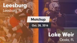 Matchup: Leesburg  vs. Lake Weir  2016